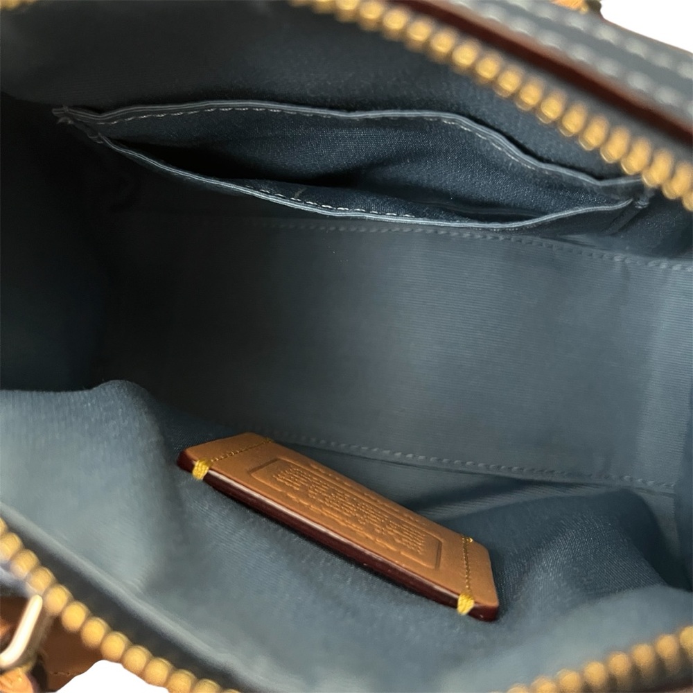 Coach Mini Rowan in Dark Denim with Cherry Charm - Picture 7 of 14